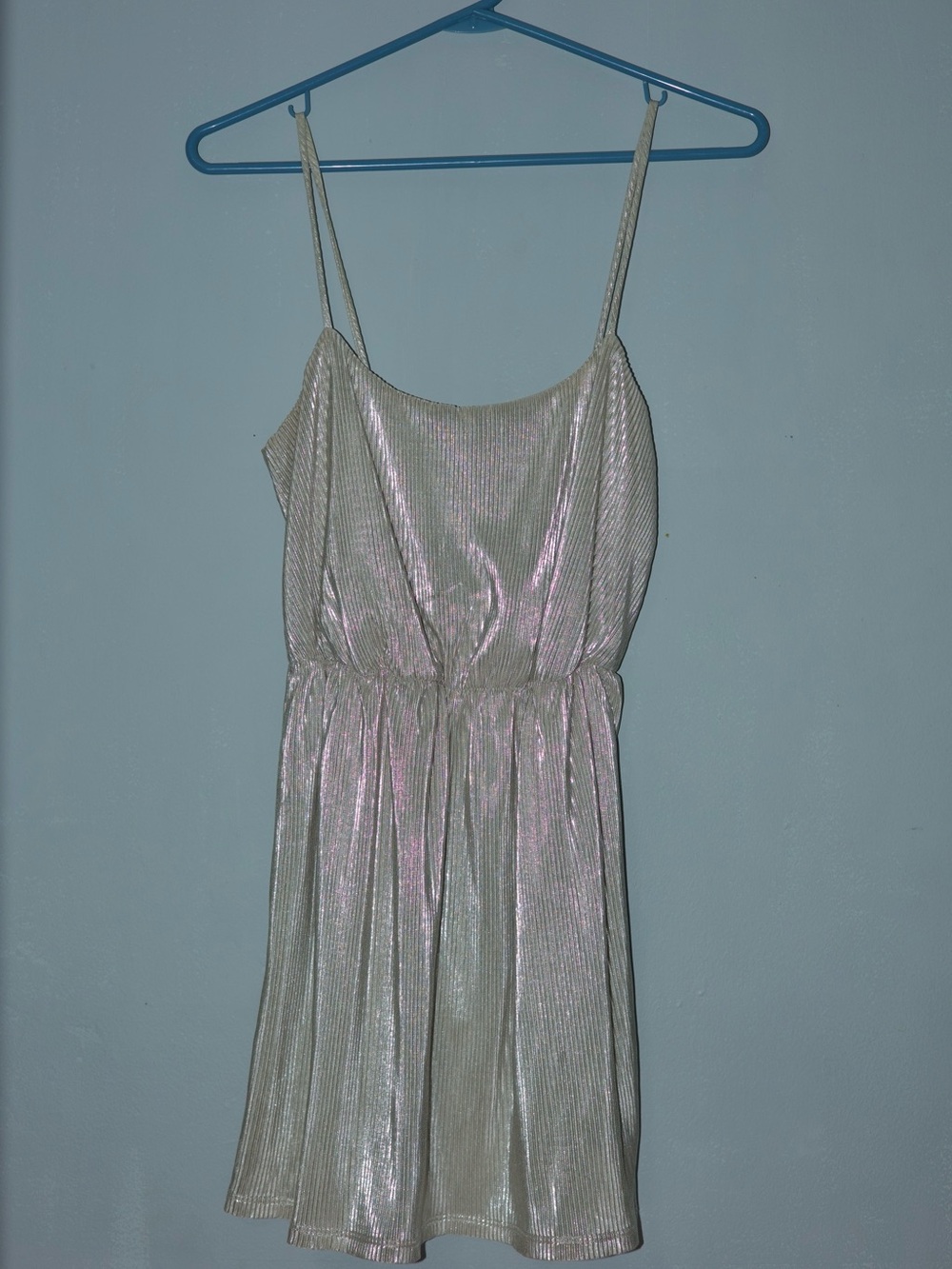 Forever 21 Iridescent Cream Mini Dress